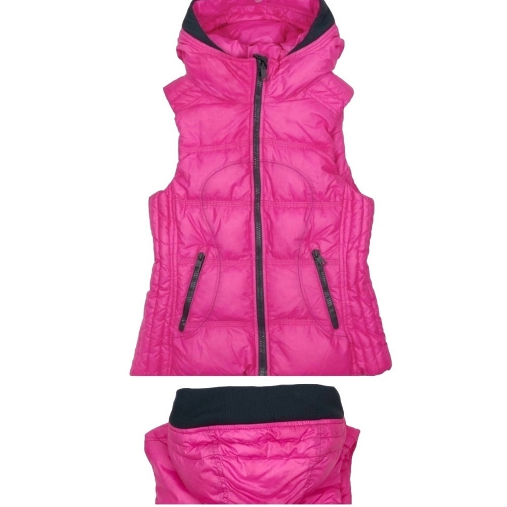 Lululemon Reservable Goose Down Sonic Pink Puffer Vest Med Small Athletica Rare